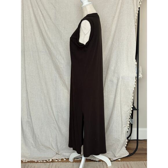 ATM High Torsion Tank Midi Slit Dress in Black Size S - Picture 2 of 8